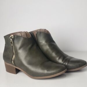 CALL IT SPRING WOMEN'S 2" HEEL BOOTIES SIDE ZIPPER SIZE 7.5